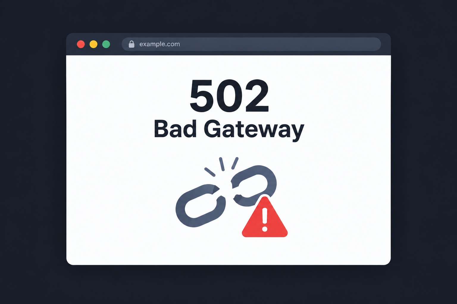 502 Bad Gateway Error Hero