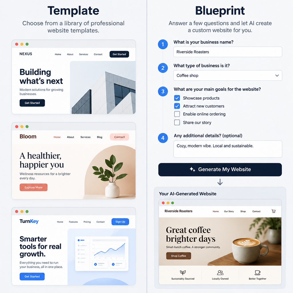 Template vs Blueprint Choice