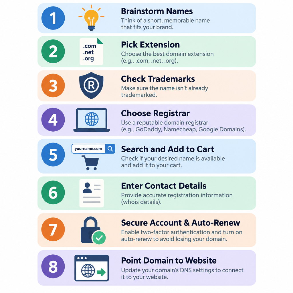 8-Step Domain Registration Process