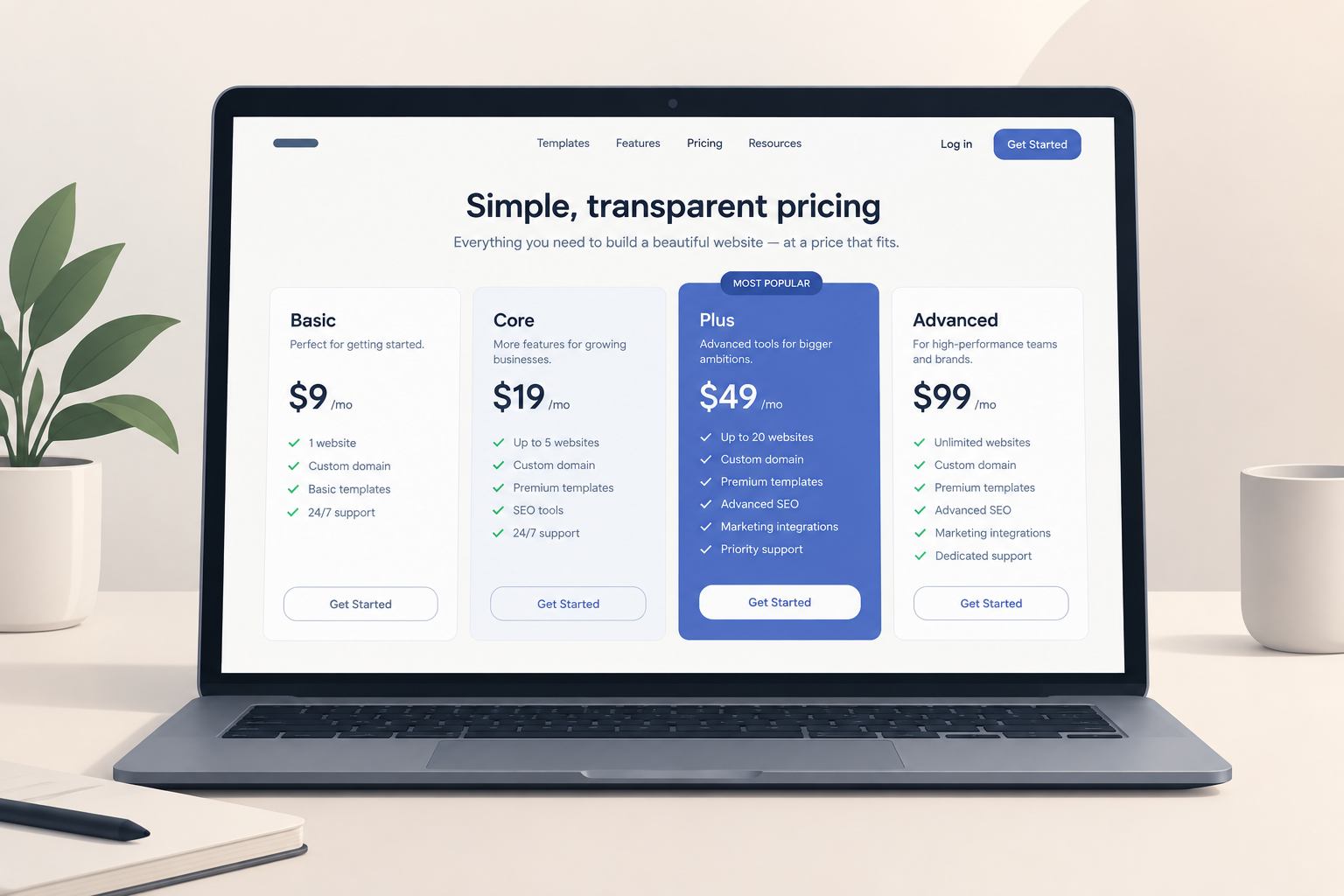 Squarespace Pricing Hero