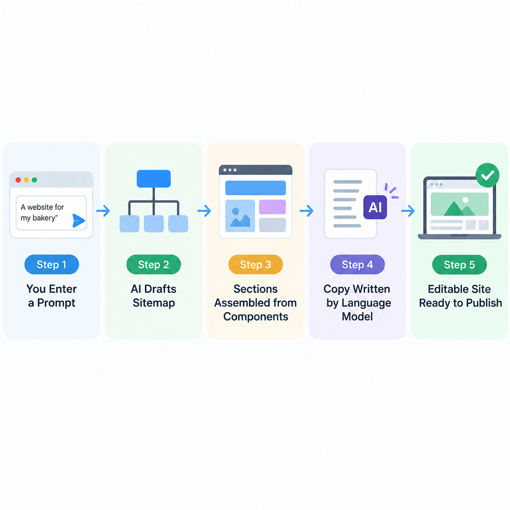AI Site Building Pipeline Diagram