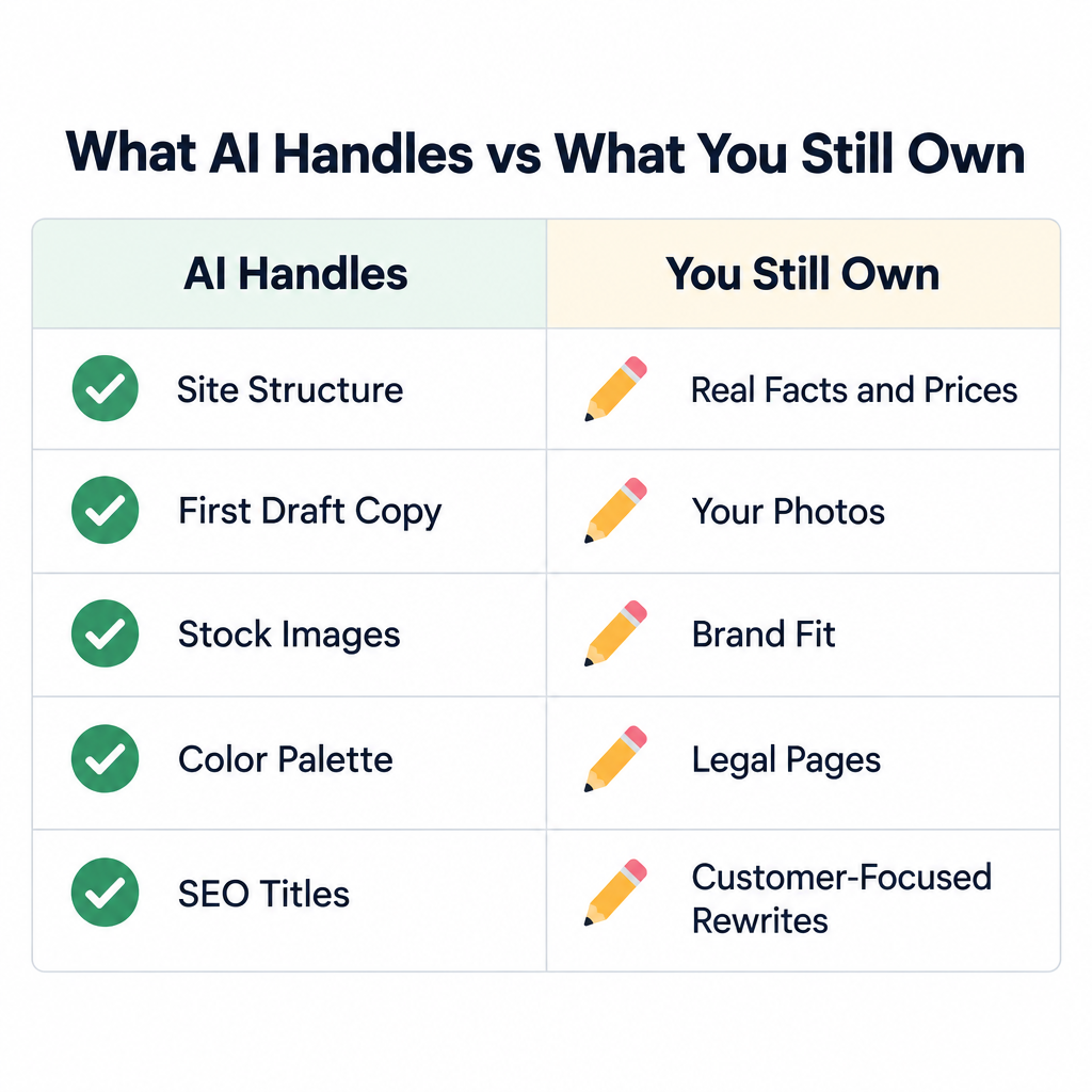 AI vs Human Tasks Comparison Table