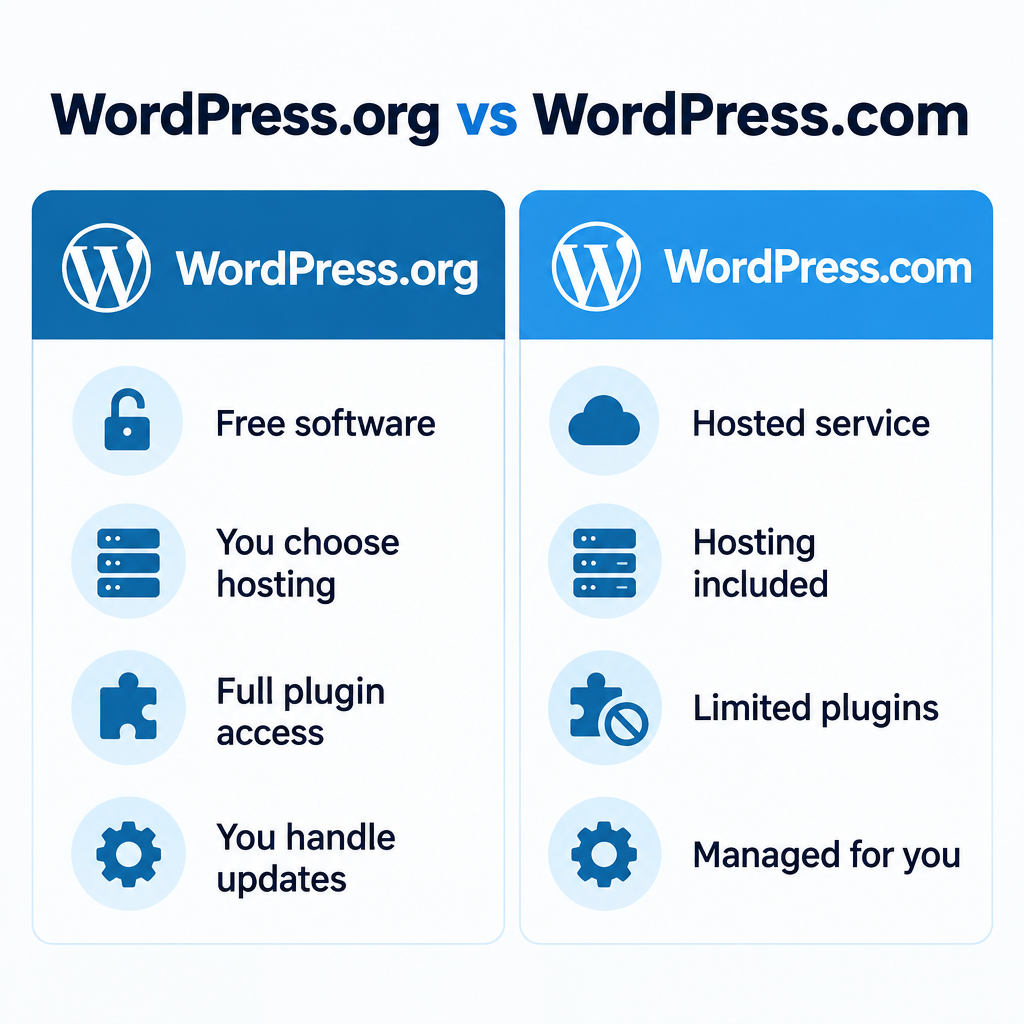 WordPress.org vs WordPress.com Comparison