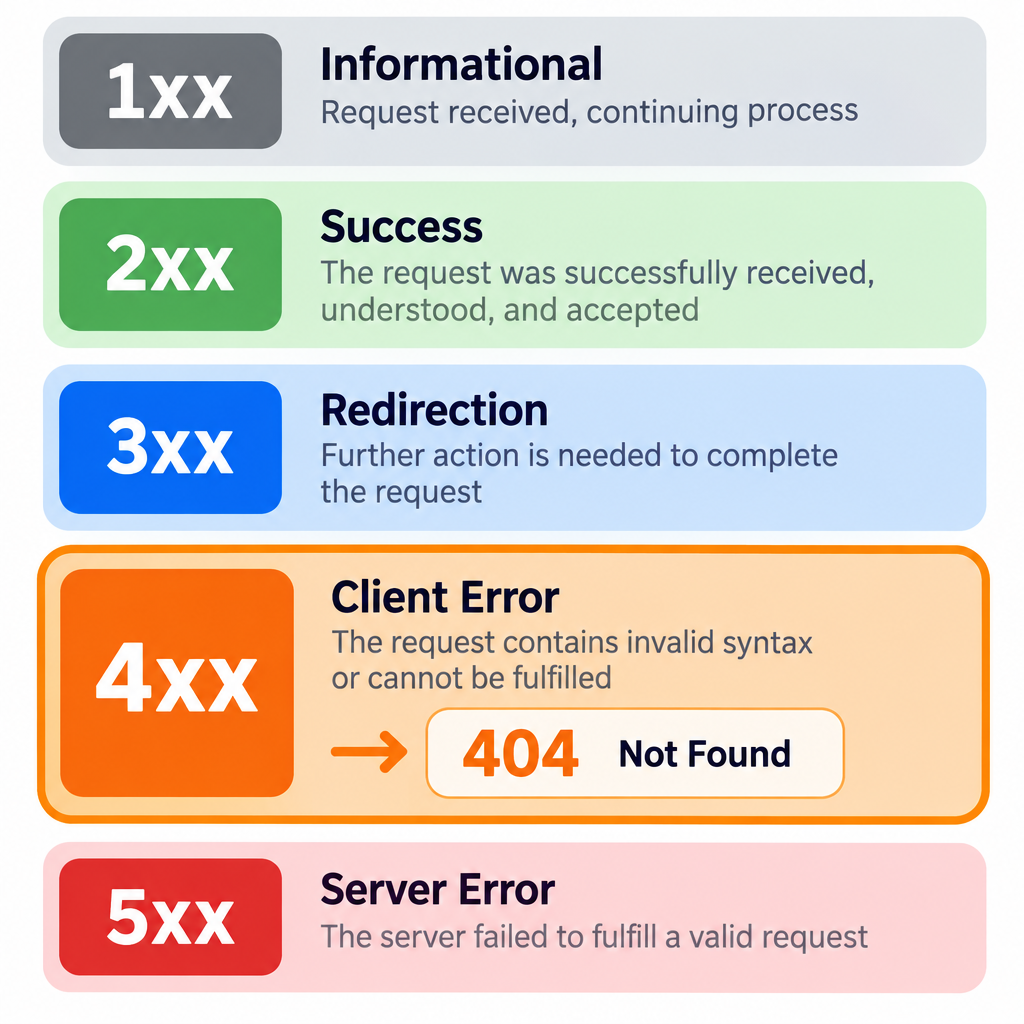 HTTP Status Code Classes Table